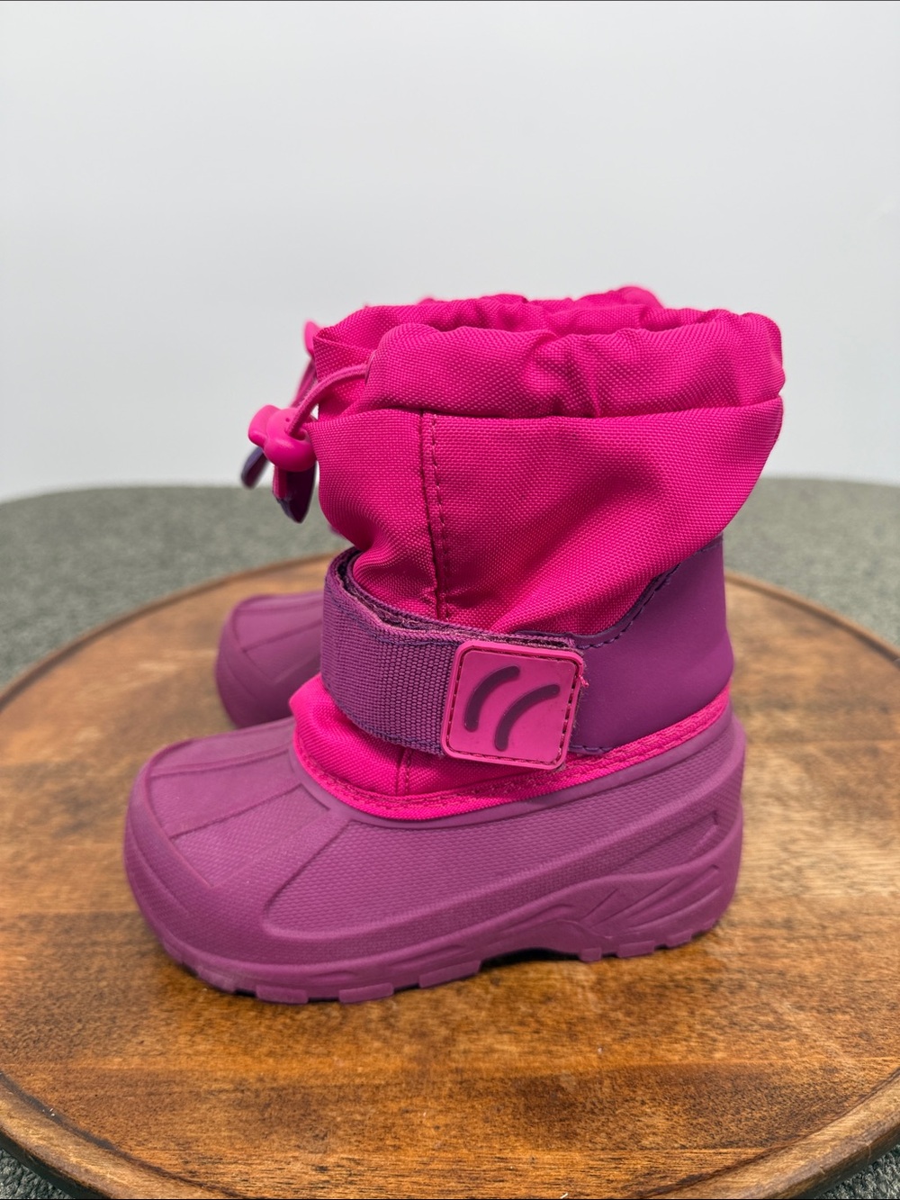 Cat & Jack Boots Girls Kids 7/8 Winter Snow Play Bright Pink Target Adjustable